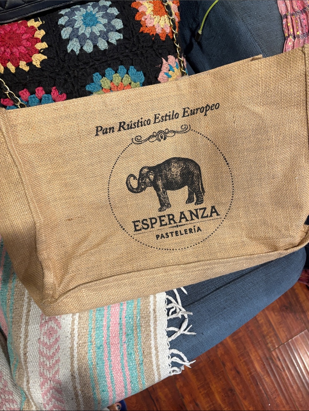 Esperanza Pastelería Jute Tote Bag - Natural Brown
